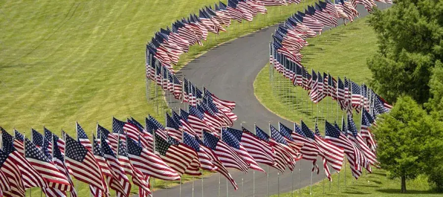 American flags