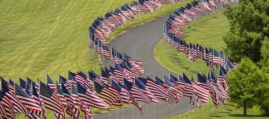 American flags