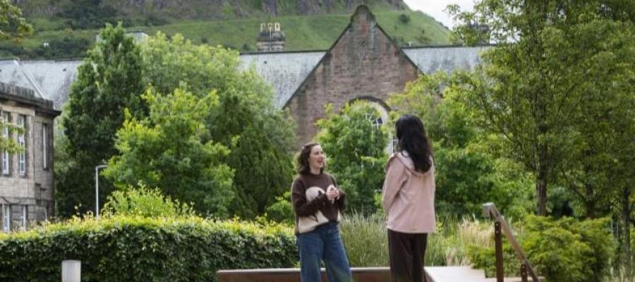 Paterson's Land campus with Salisbury Crags in distance