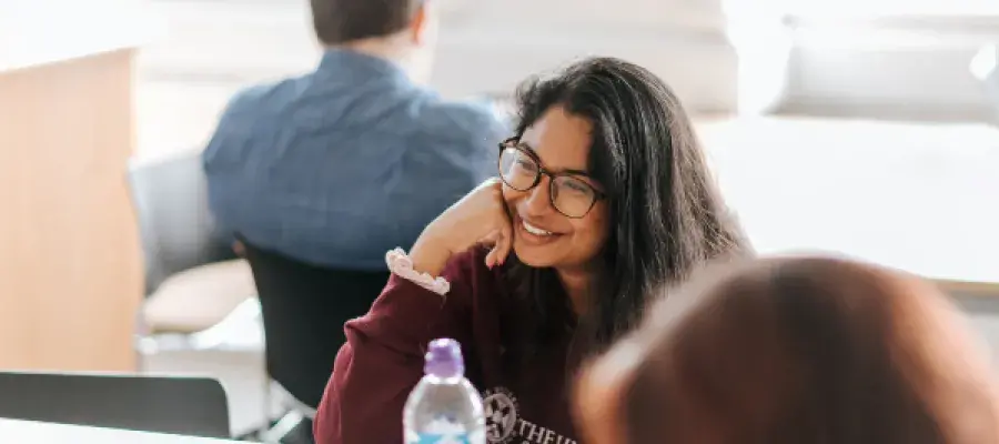 student in classroom