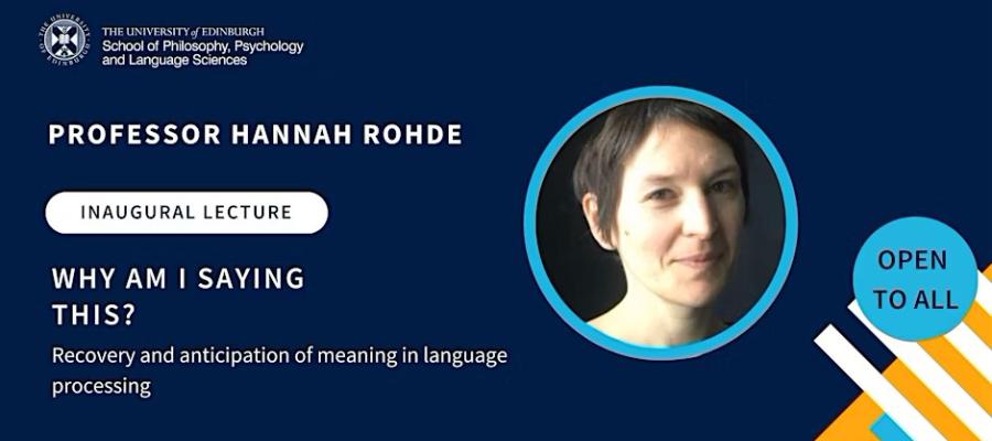 Hannah Rohde lecture poster