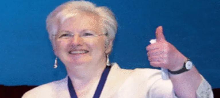 Mary Brennan giving the thumbs-up