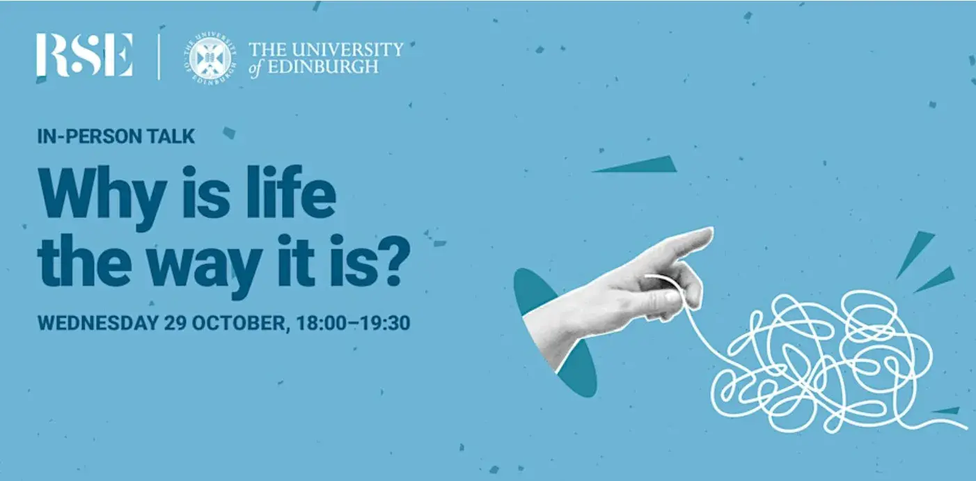 A blue background with text Why is Life the Way it is?