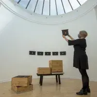Tonya McMullan. The lure of tomorrow’s harvests. Honey from Edinburgh and Lothians. Pictured – Melissa MacRobert, Exhibitions Ma