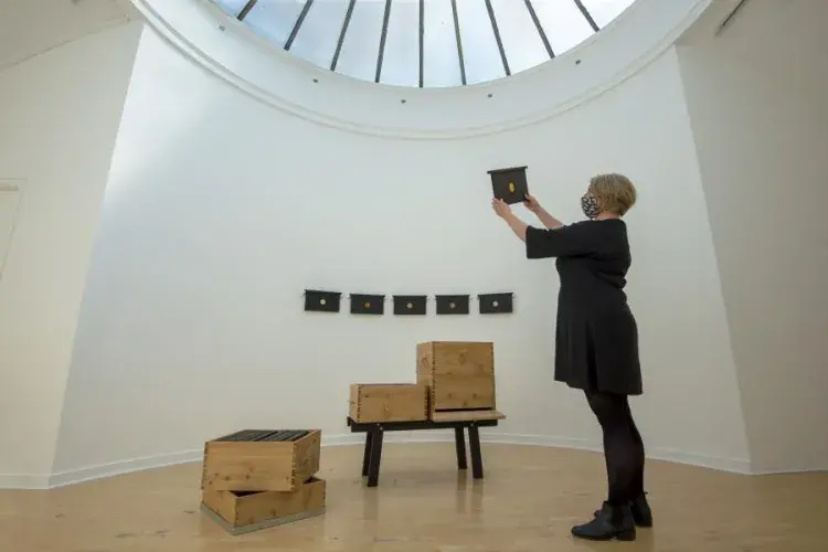 Tonya McMullan. The lure of tomorrow’s harvests. Honey from Edinburgh and Lothians. Pictured – Melissa MacRobert, Exhibitions Ma