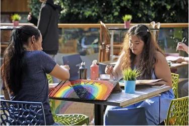 The Staff Pride Network and LGBTQ+, Trans & Non-Binary Campaigns at the University of Edinburgh banner and placard making event.